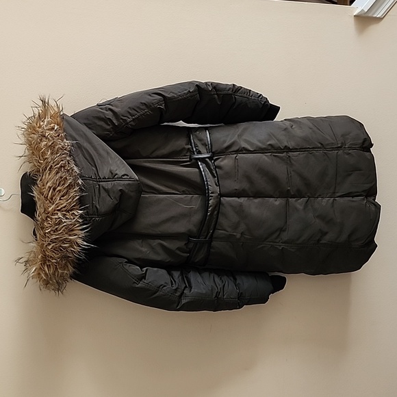 Canada WeatherGear Super Triple Goose Puffer Jacket Women S Green Coat Parka Fur - Picture 10 of 17